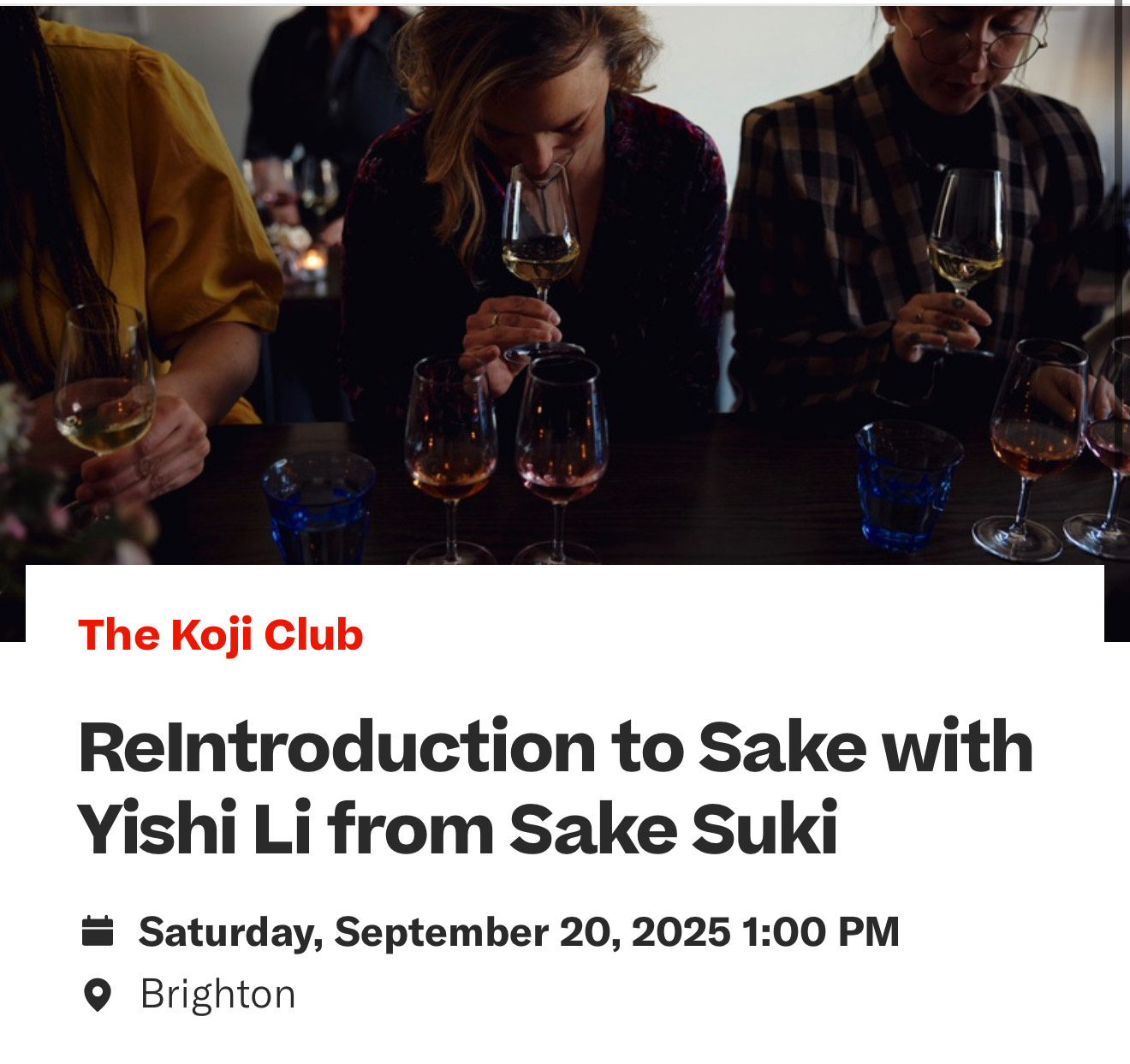 Reintroduction to Sake with Yishi Li from Sake Suki