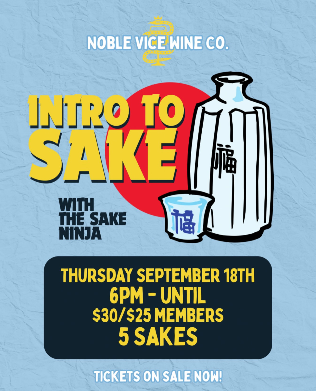 Intro to Sake with the Sake Ninja