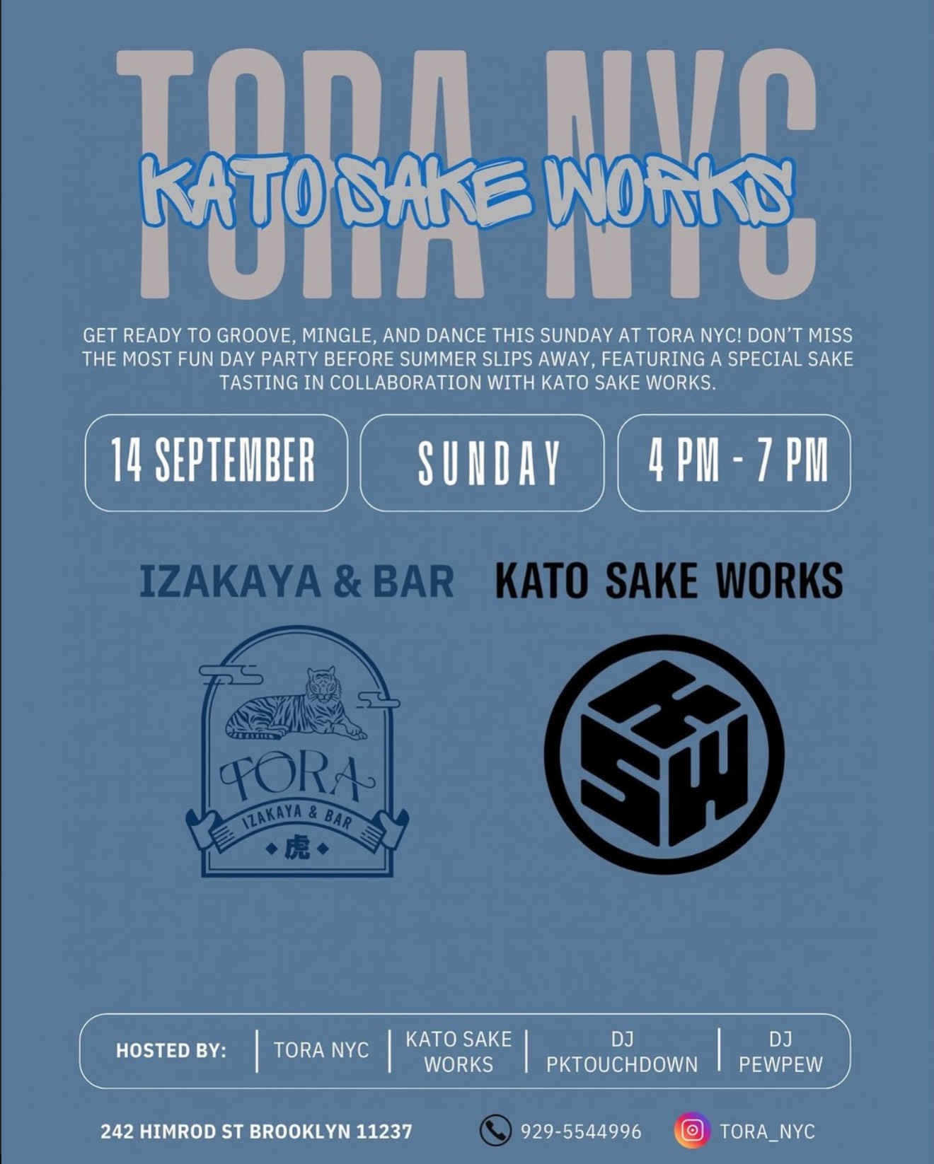 Special Sake Tasting at Tora NYC