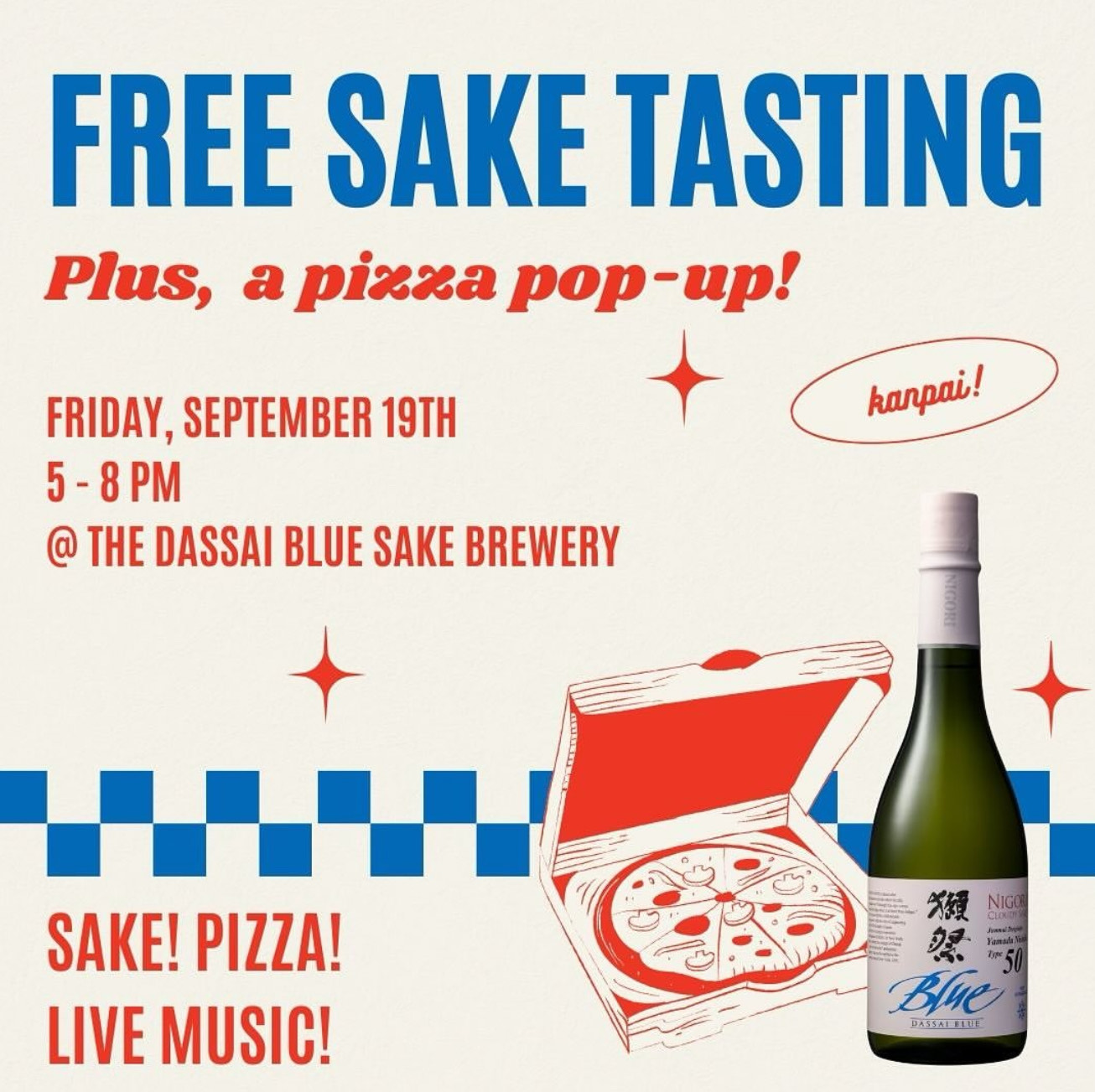 Free Nigori Sake Tasting & Pizza Pop Up