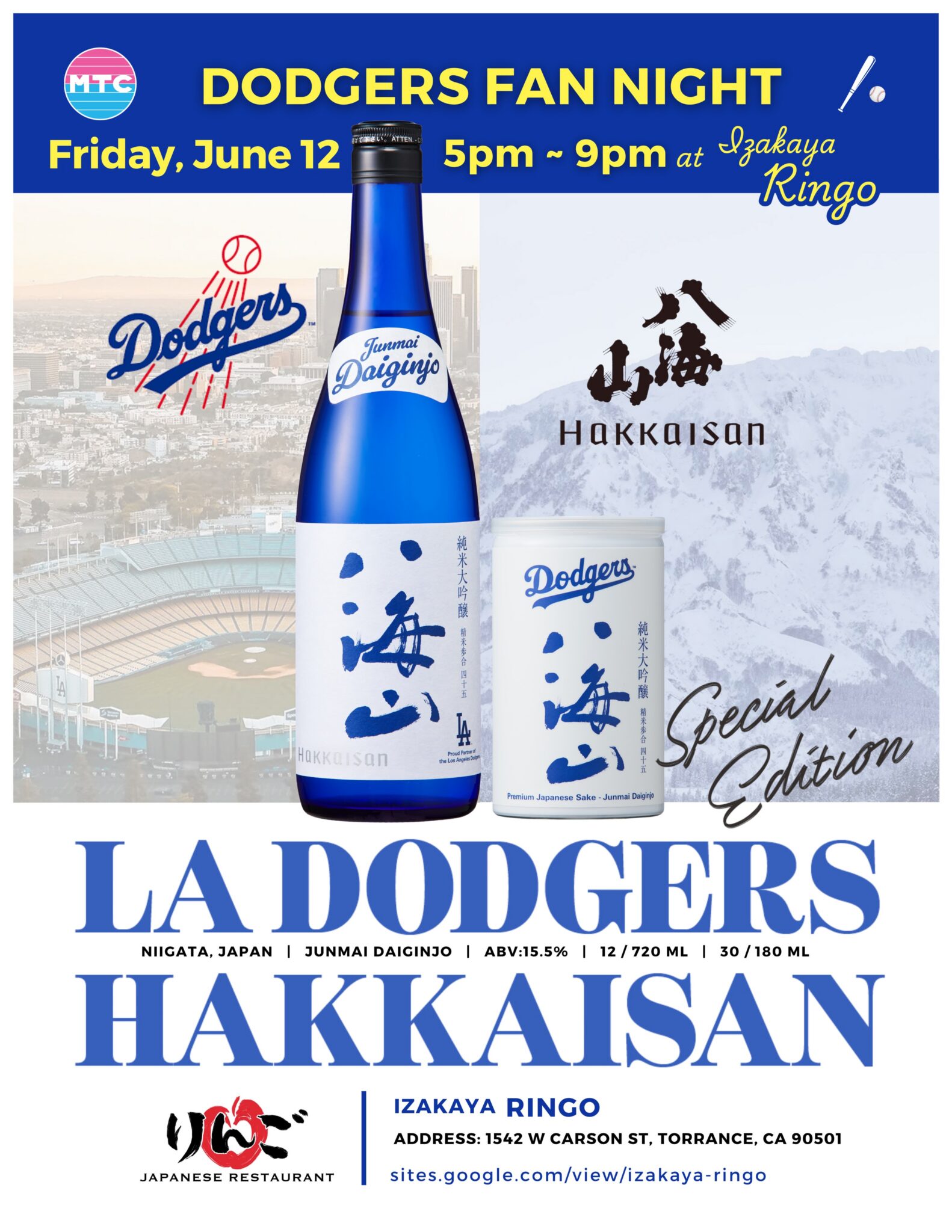Dodgers Fan Night at Izakaya Ringo
