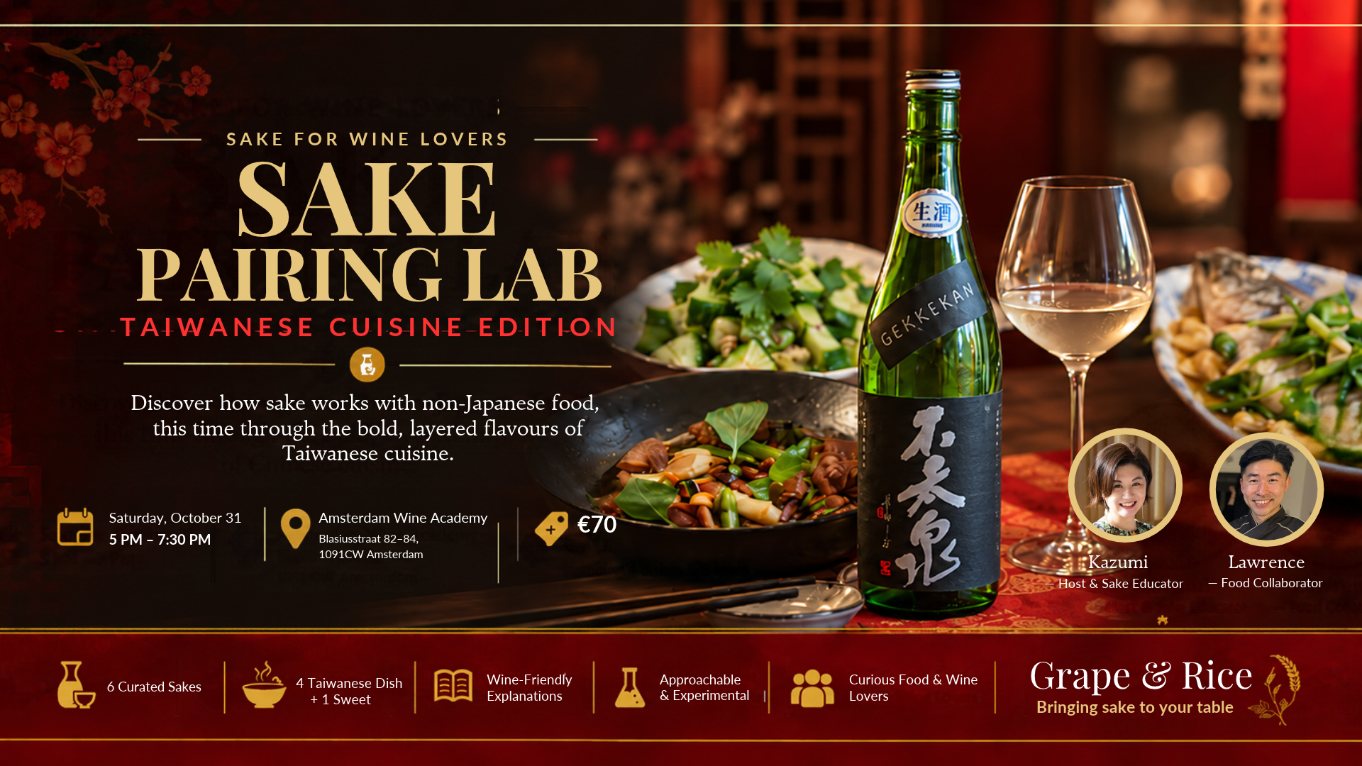 Sake for Wine Lovers #6 — Sake Pairing Lab: Taiwanese Cuisine Edition