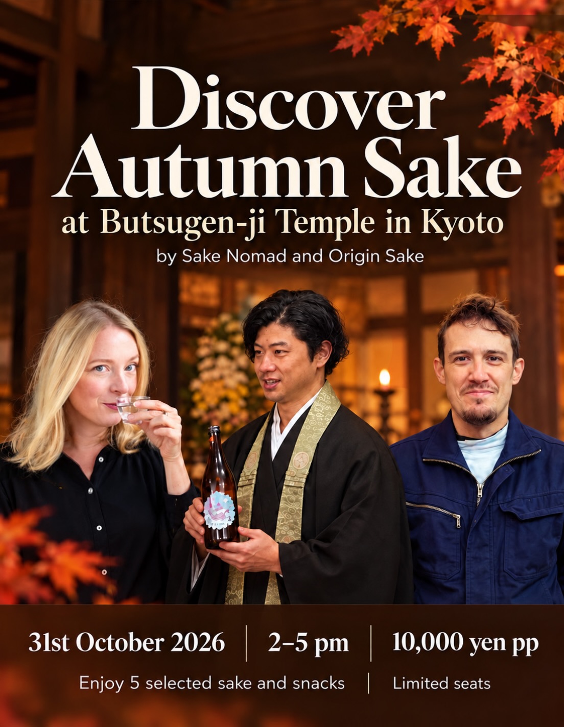 Discover Autumn Sake at Butsugen-ji Temple